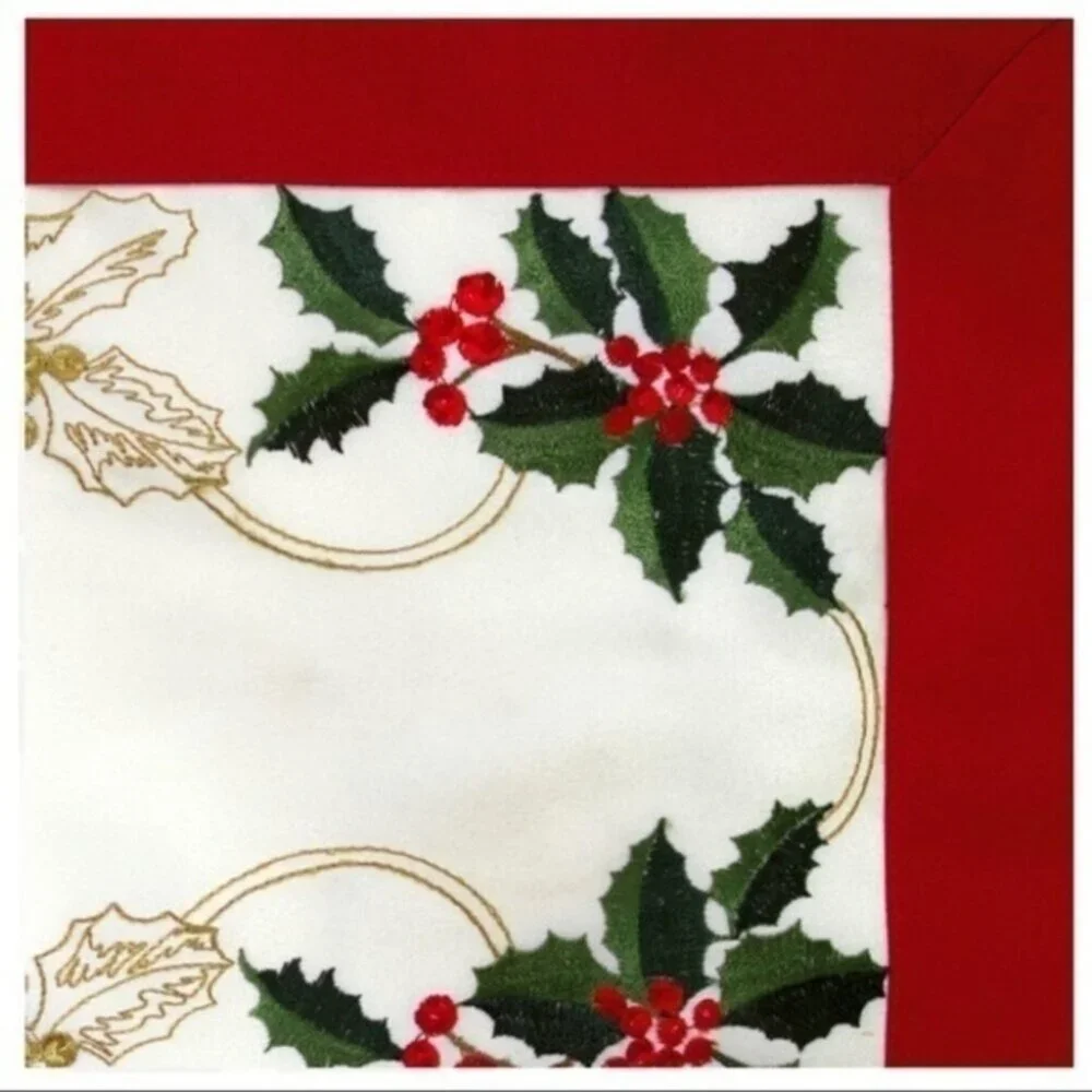 5PC Embroidery Bordered Placemat NEW